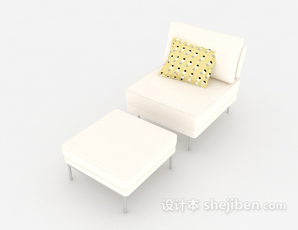 现代风格现代简约小单人沙发3d模型下载