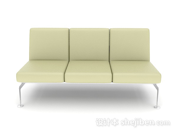 现代风格浅绿色休闲长椅3d模型下载