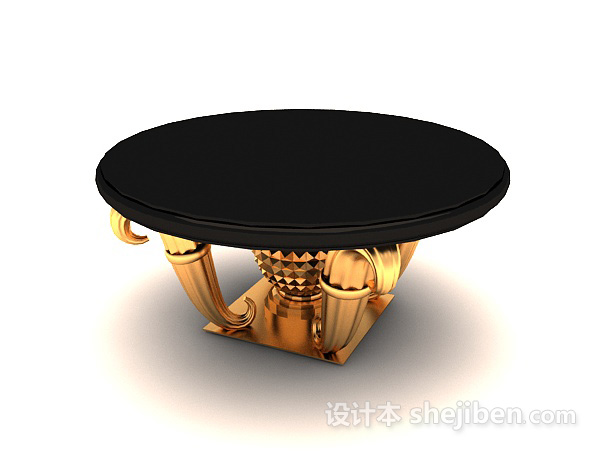 免费新中式华丽餐桌3d模型下载