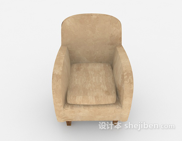 现代风格家居简单单人沙发3d模型下载
