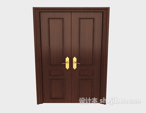 棕色木质门