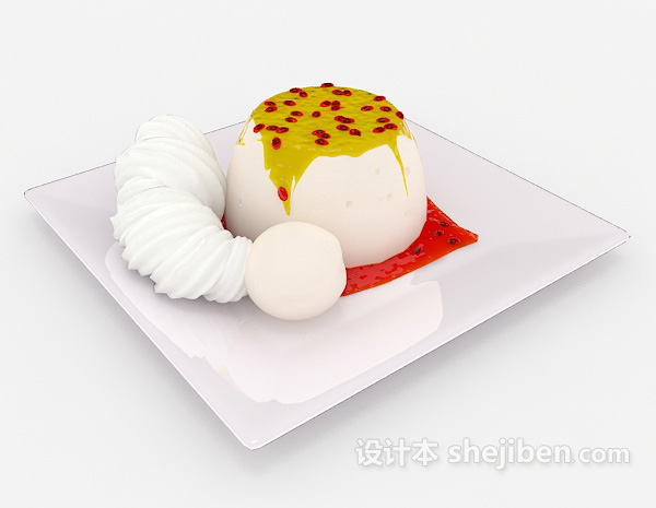 西式甜品3d模型下载