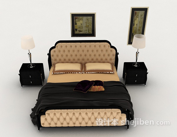 欧式风格欧式家居床具3d模型下载