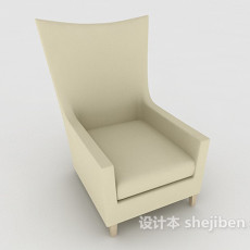 浅绿色休闲简约单人沙发3d模型下载
