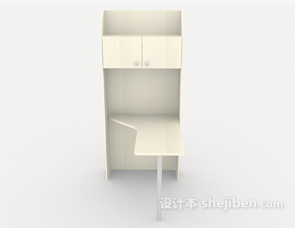 设计本现代简约学生书桌3d模型下载
