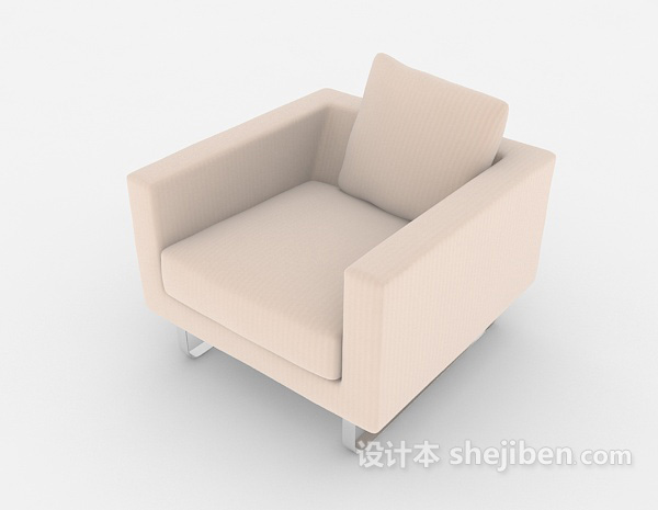 免费白色方形沙发3d模型下载