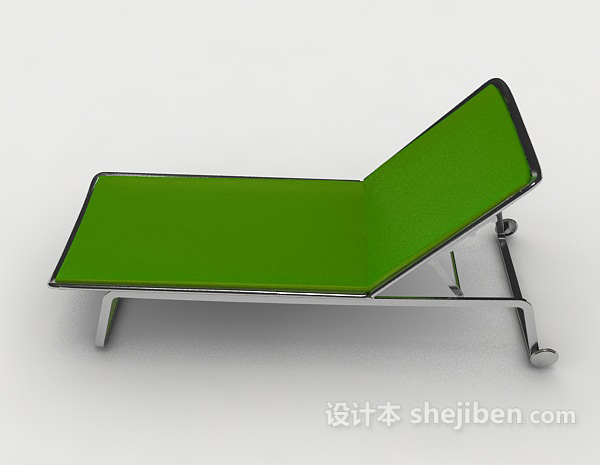 设计本绿色躺椅3d模型下载