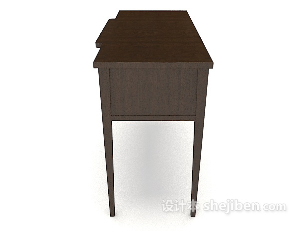 设计本现代木质书桌子3d模型下载