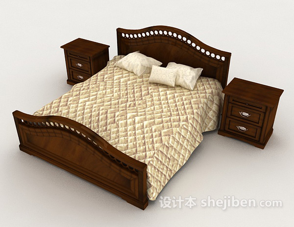 免费简单常见家居床3d模型下载