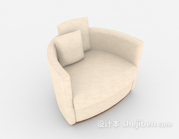 简单风格单人沙发3d模型下载