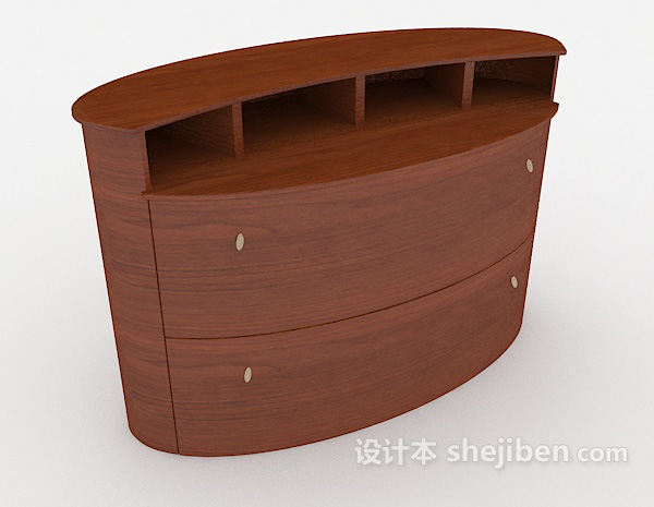 现代风格现代简约木质柜子3d模型下载