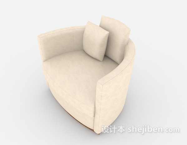 设计本简单风格单人沙发3d模型下载