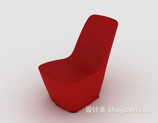 红色个性休闲沙发3d模型下载
