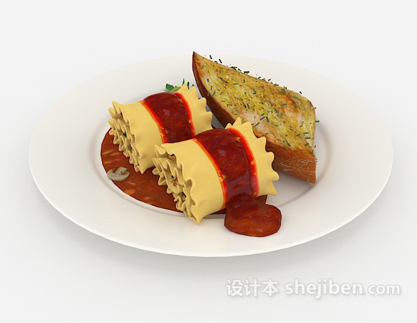 设计本面包甜点3d模型下载
