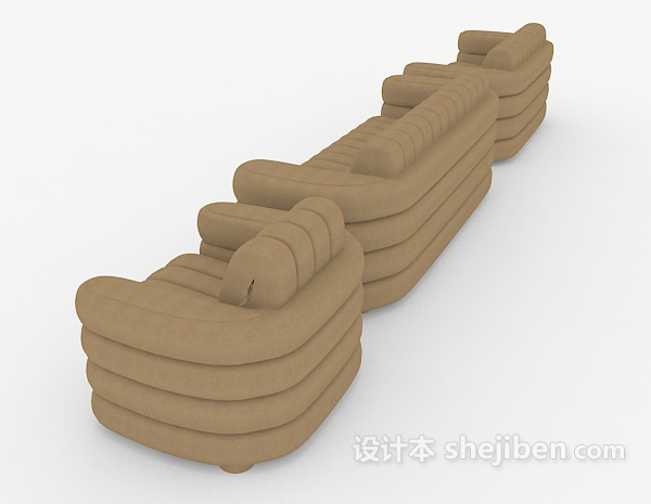 设计本现代个性组合沙发3d模型下载