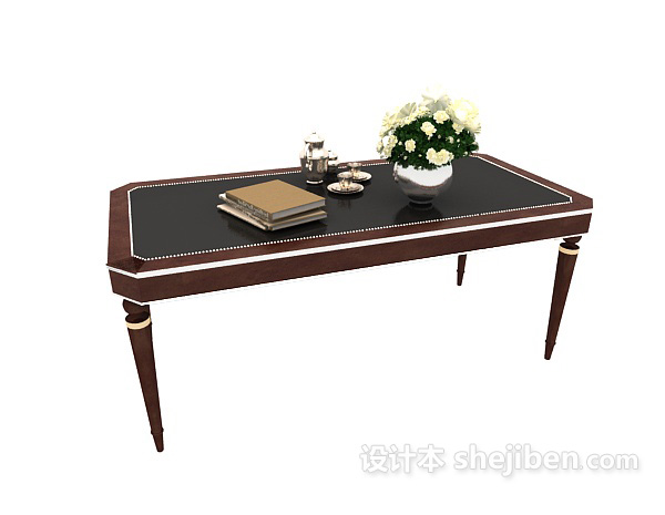 新中式复古木质书桌