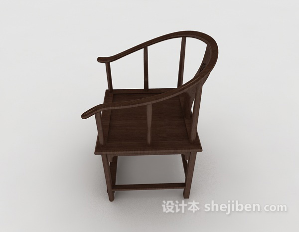 设计本中式经典单人椅3d模型下载