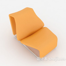黄色个性单人沙发3d模型下载