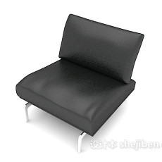 黑色休闲简约家居椅3d模型下载