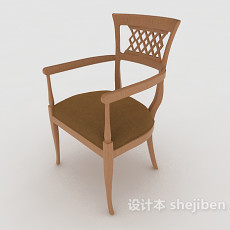 木质简约家居椅3d模型下载