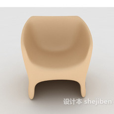 个性黄色单人沙发3d模型下载
