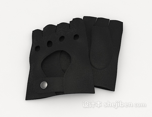 设计本黑色手套3d模型下载