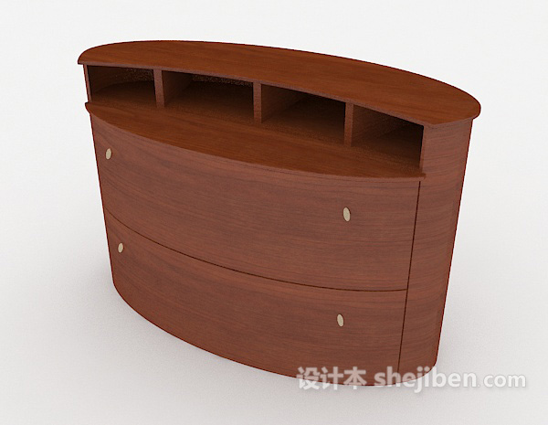 现代简约木质柜子3d模型下载