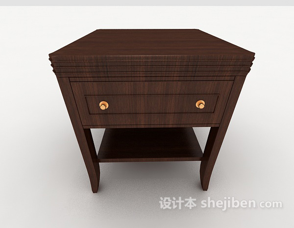 中式风格新中式木质简约茶几3d模型下载