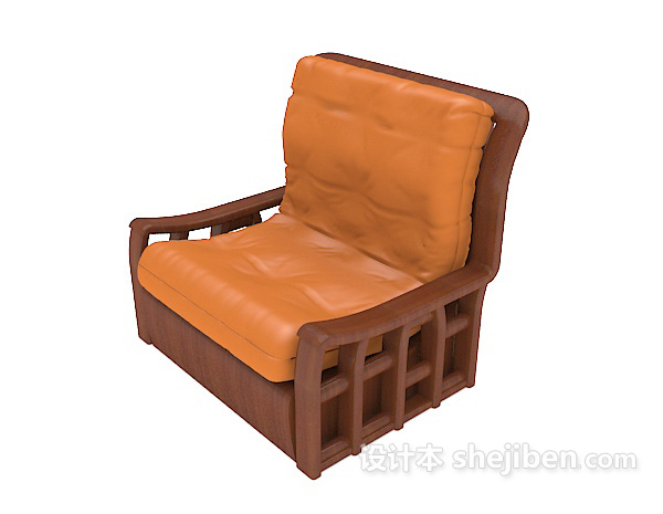 设计本简单家居新中式沙发3d模型下载