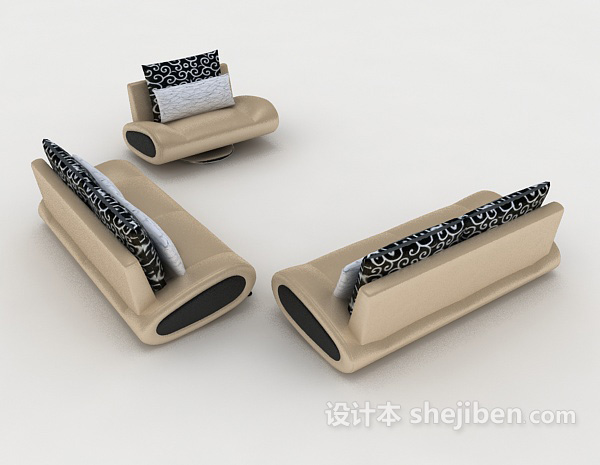 设计本家居简单组合沙发3d模型下载