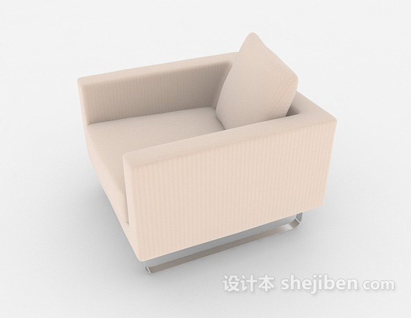设计本白色方形沙发3d模型下载