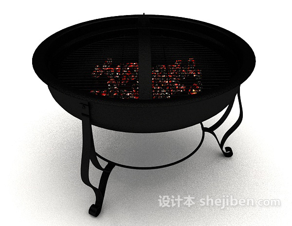 设计本炭烤炉3d模型下载