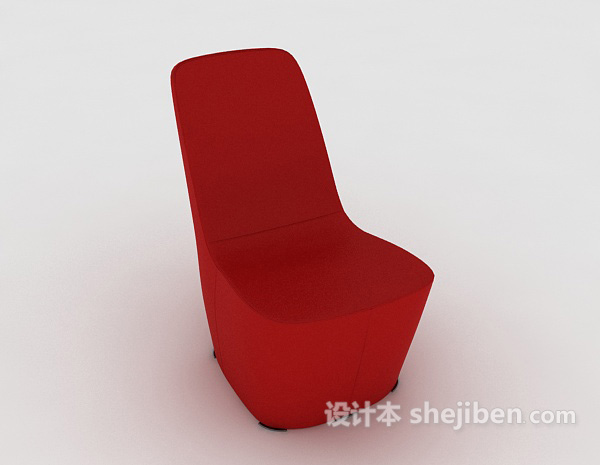 免费红色个性休闲沙发3d模型下载