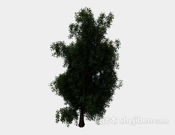 设计本个性绿树3d模型下载
