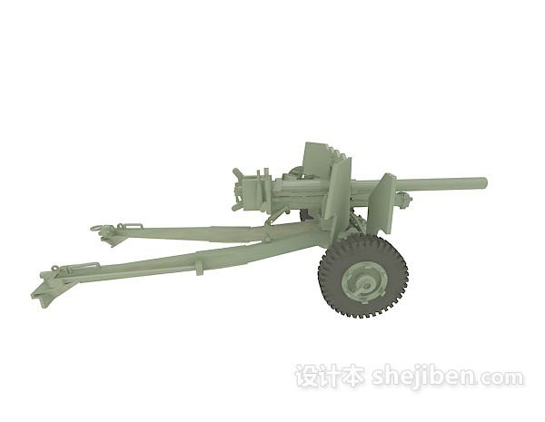 设计本军事射击炮3d模型下载