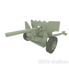 军事射击炮3d模型下载