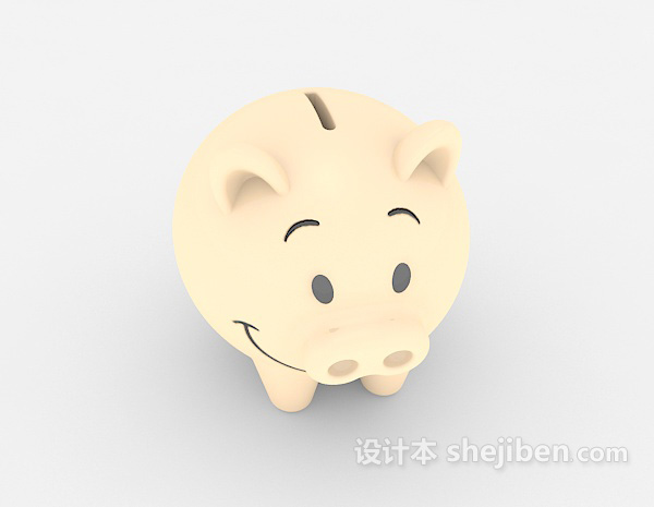 现代风格小猪储蓄罐3d模型下载