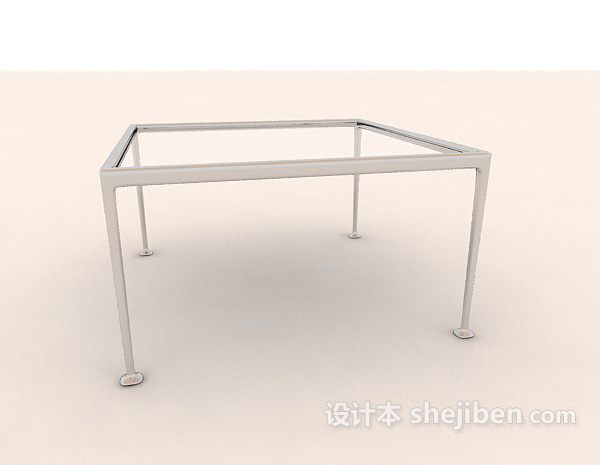 免费现代玻璃餐桌3d模型下载