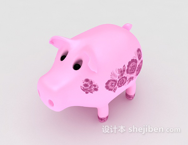 红猪存钱罐3d模型下载