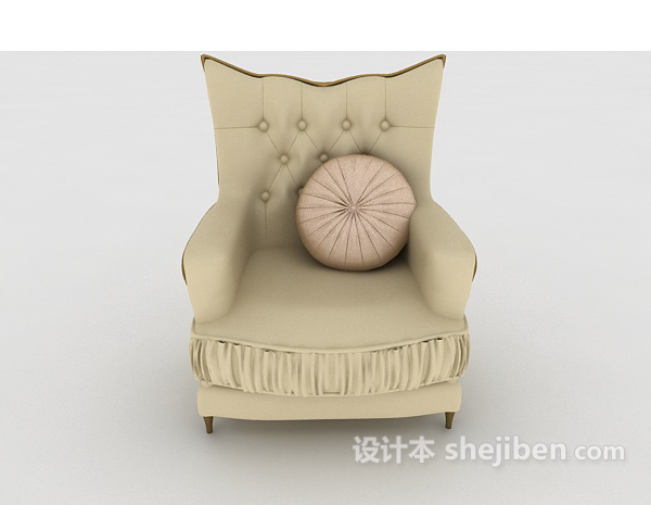 欧式风格欧式简约沙发椅子3d模型下载