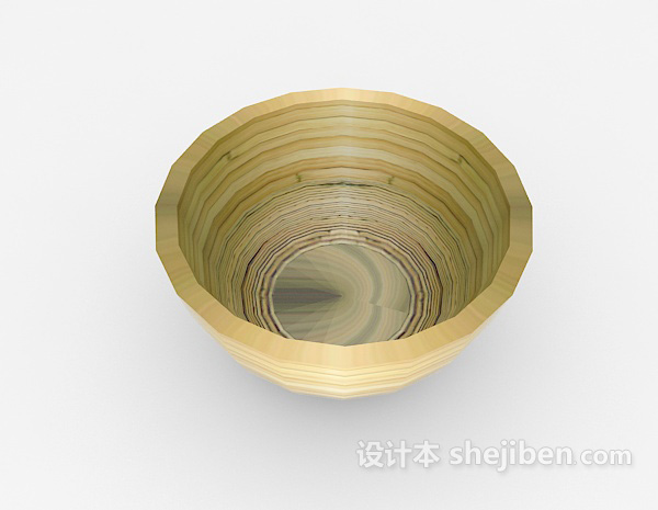 设计本木质碗3d模型下载