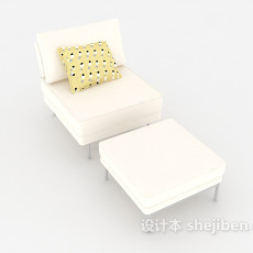 现代简约小单人沙发3d模型下载
