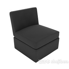 黑色简单居家沙发3d模型下载