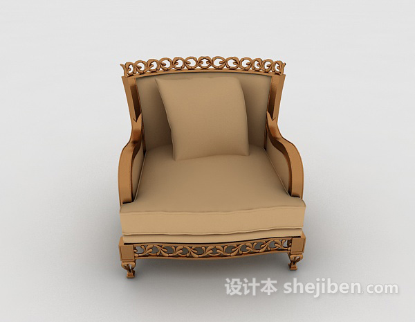 欧式风格欧式复古沙发3d模型下载