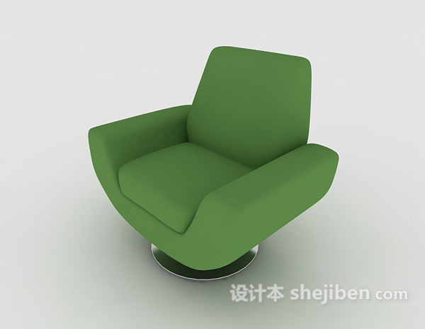 设计本绿色沙发3d模型下载