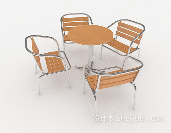 现代风格现代简约休闲桌椅组合3d模型下载