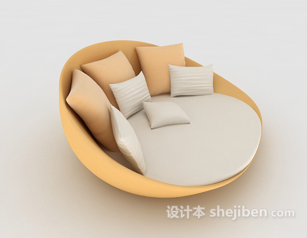 设计本个性家居圆形多人沙发3d模型下载