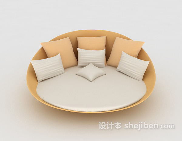 现代风格个性家居圆形多人沙发3d模型下载