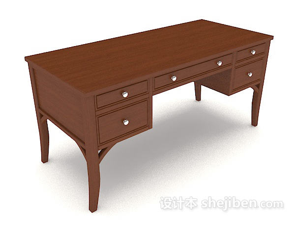 新中式简单木书桌
