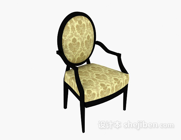 欧式单人椅3d模型下载